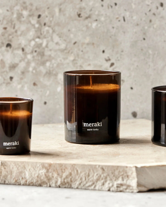 Scented candle, Warm tonka, Brown
