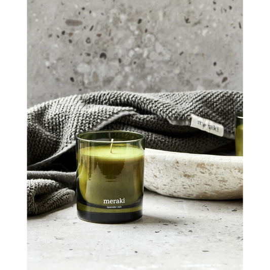 Scented candle, Lavender rain, Green